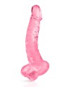 Gode jelly courbe rose ventouse taille XL 22cm 