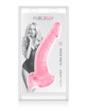 Gode jelly courbe rose ventouse taille XL 22cm 