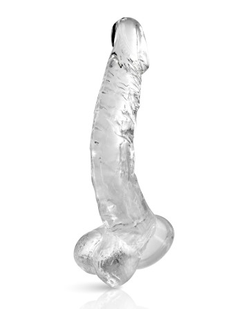 Gode jelly courbe transparent ventouse taille XL 22cm 