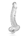 Gode jelly courbe transparent ventouse taille XL 22cm 