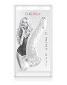 Gode jelly courbe transparent ventouse taille XL 22cm 