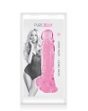 Gode jelly rose ventouse taille XL 22cm 