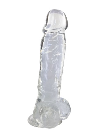 Gode jelly transparent ventouse taille XL 22cm 