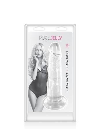 Gode dong jelly transparent ventouse 18cm 