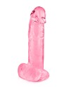Gode jelly rose ventouse taille L 20cm 
