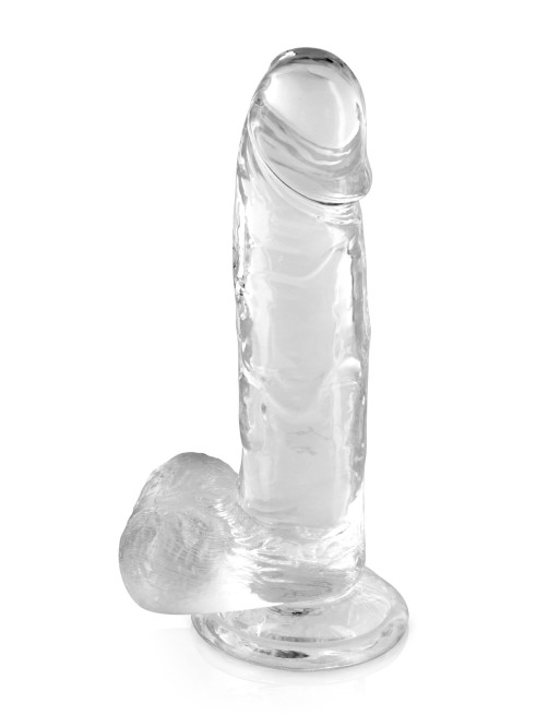 Gode jelly transparent ventouse taille L 20cm 
