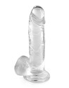 Gode jelly transparent ventouse taille L 20cm 