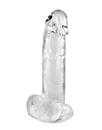 Gode jelly transparent ventouse taille L 20cm 