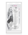 Gode jelly transparent ventouse taille L 20cm 