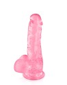 Gode jelly rose ventouse taille M 17.5cm 