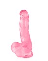 Gode jelly rose ventouse taille M 17.5cm 