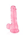 Gode jelly rose ventouse taille M 17.5cm 