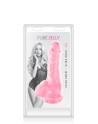 Gode jelly rose ventouse taille M 17.5cm 