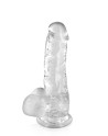 Gode jelly transparent ventouse taille M 17.5cm 