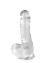 Gode jelly transparent ventouse taille M 17.5cm 