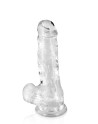 Gode jelly transparent ventouse taille M 17.5cm 