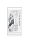 Gode jelly transparent ventouse taille M 17.5cm 