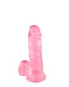 Gode jelly rose ventouse taille S 15.3cm 