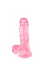 Gode jelly rose ventouse taille S 15.3cm 