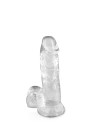 Gode jelly transparent ventouse taille S 15.3cm 