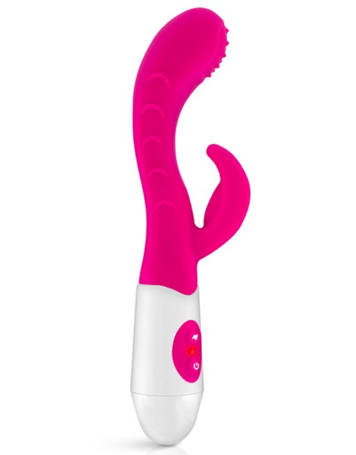 Vibromasseur rabbit stries et picots 