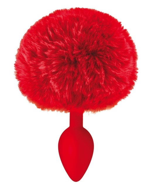 Plug anal pompon rouge 
