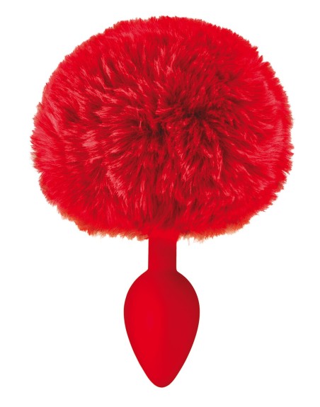 Plug anal pompon rouge 
