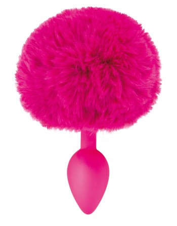 Plug anal pompon fuschia 