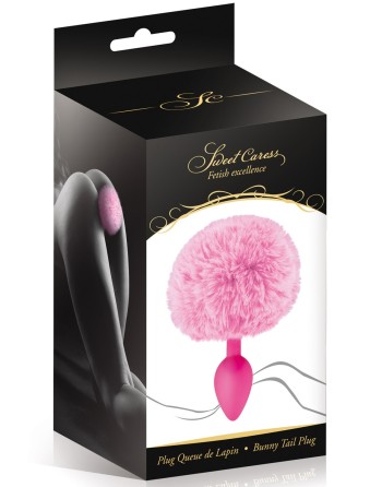 Plug anal pompon rose 
