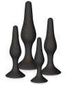 Coffret 4 plugs plaisir anal noirs 