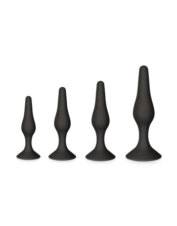 Coffret 4 plugs plaisir anal noirs 