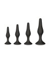 Coffret 4 plugs plaisir anal noirs 