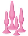 Coffret 4 plugs plaisir anal roses 