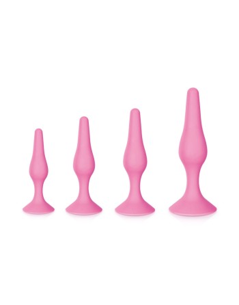 Coffret 4 plugs plaisir anal roses 