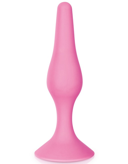 Plug anal ventouse rose taille L 