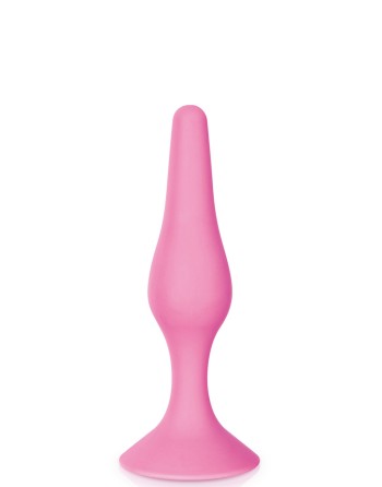 Plug anal ventouse rose taille S 