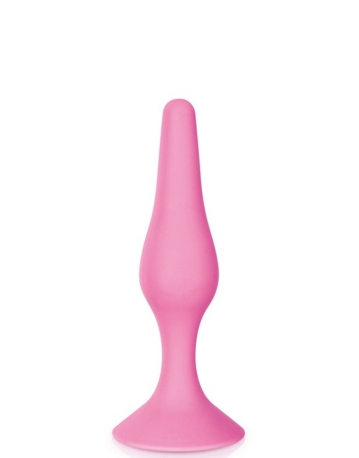 Plug anal ventouse rose taille S 