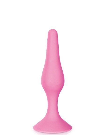 Plug anal ventouse rose taille S 