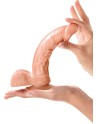 Gode réaliste veiné avec testicules et ventouse 21cm 