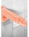 Gode réaliste veiné avec testicules et ventouse 18cm 