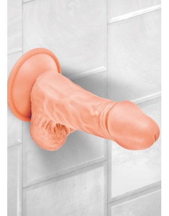 Gode réaliste avec testicules et ventouse 13cm 