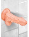 Gode réaliste avec testicules et ventouse 13cm 