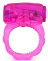 Cockring rose vibrant avec stimulation du clitoris 