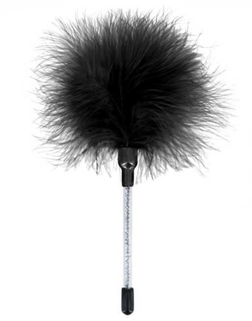 Plumeau noir très doux de caresses 