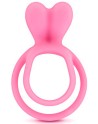 Double cockring rose avec stimulateur de clitoris 