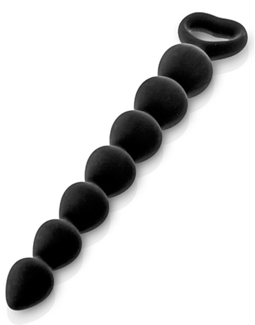 Chapelet plug anal noir 27cm 