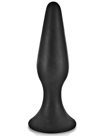 Plug anal noir 15cm avec ventouse 