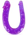 Double dong gode fléxible violet 29.5cm 