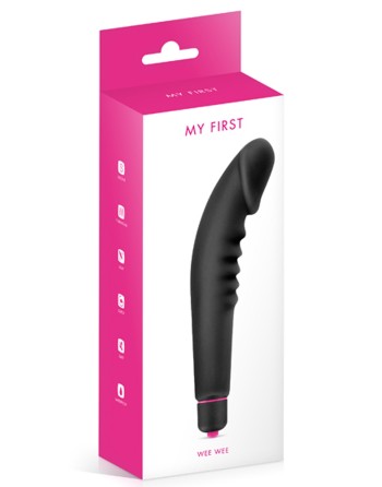 Vibromasseur stimulateur réaliste point G noir silicone 7 vitesses 