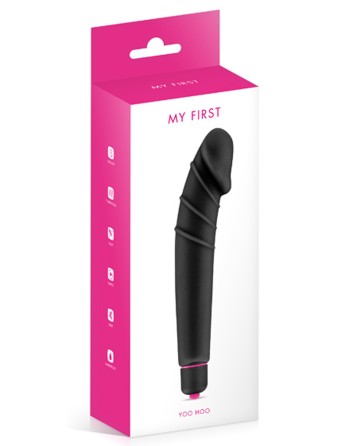 Vibromasseur noir 7 vitesses forme réaliste waterproof 